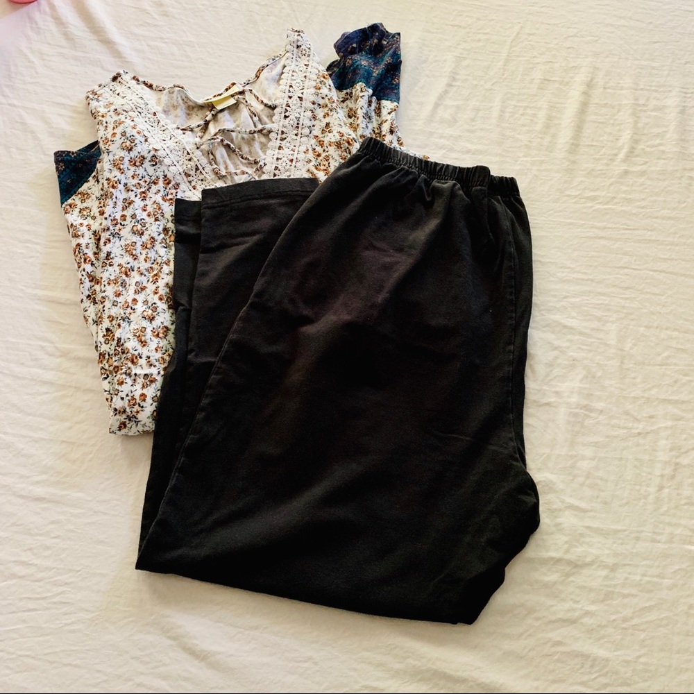 Woman Within Black Leggings